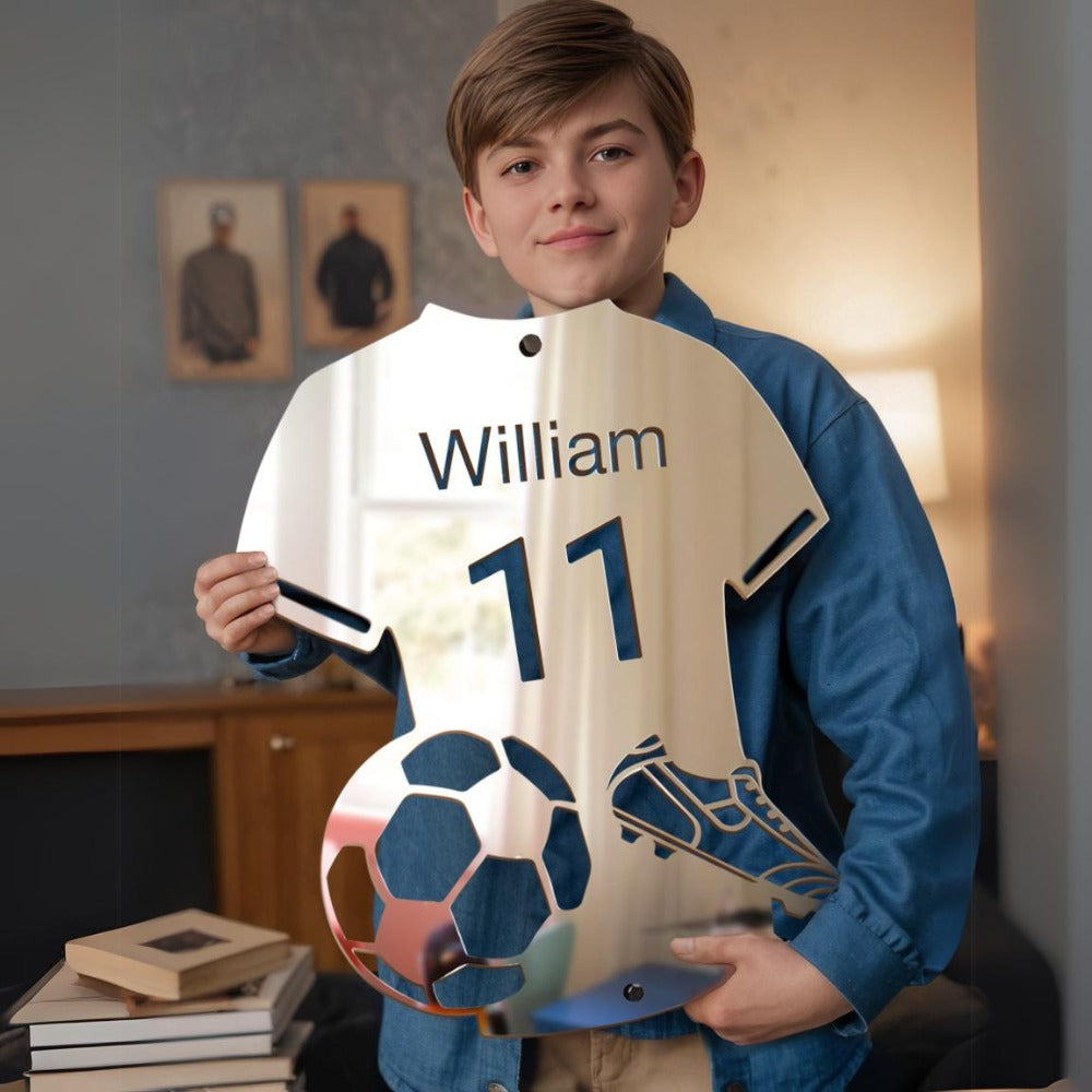 Voetballer | Persoonlijke LED-Spiegel